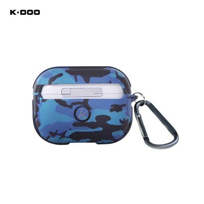 China High Anti-shock Material K-Doo crashguard camouflage pattern protective case for airpods 1/2/pro camo army shockproof aluminum metal cover anti fall for sale