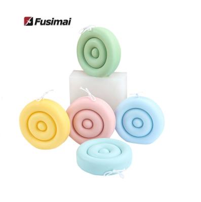 China 3-Layer Fusimai Donut Silicone Candle Molds New Statistical Institute Donut Wax Sustainable South Korean Candle Mold for sale