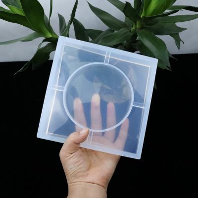 China High Transparent Ashtray Resin Silicone Mold Viable Square Diy Crystal Drop Glue Silicone Mold New Large for sale