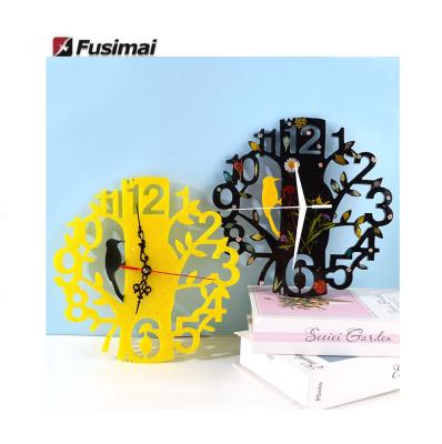 China Viable Clock Face Silicone Mold Resin Mold Woodpecker Alarm Clock Movement Wall Clock for sale