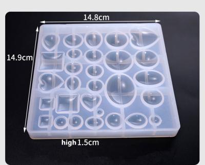 China Gem Viable Patch Time Patch Mold Epoxy Resin DIY Silicone Pendant Mold for sale