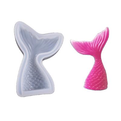 China Sustainable Resin Epoxy Jewelry Pendant Making Silicone Mermaid Tail Mold for sale