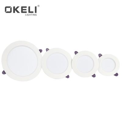 China High Lumens OKELI 7w 12w 18w 24w Commercial Die Casting High Quality Energy Saving Aluminum Ceiling Recessed LED Down Light for sale