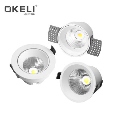 China High Brightness PF OKELI High Brightness Office Hotel Restaurant Aluminum COB 10W 15W Recessed LED Spotlight for sale