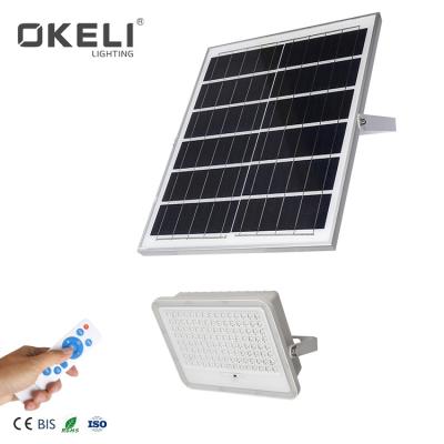 China Best OKELI IP65 50W 120W 150W 200W Outdoor Aluminum Waterproof Die Casting Price SMD LED Solar Flood Light for sale