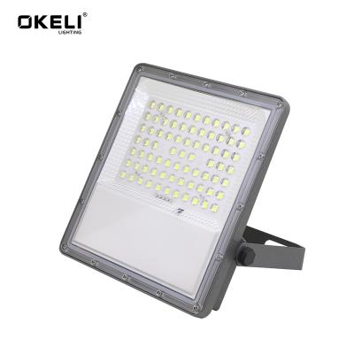 China OKELI High Bright High Bright Aluminum Waterproof Solar Led Flood Light Die Casting Simple Design IP65 Solar Led Flood Light for sale