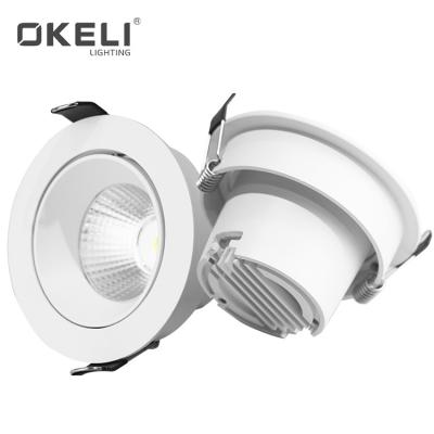 China PF OKELI Museum Desk Mount Aluminum Die Casting High Ceiling Recessed COB 10W 15W LED Spotlight for sale