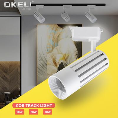 China OKELI 10W 20W 30W Modern Magnetic Track Lamp COB Led Chip Track Light Fixture for sale