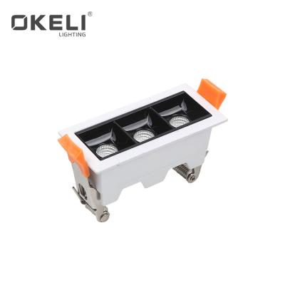 China OKELI 7W 12W Modern Single 24W Recessed Fixture Led Aluminum Housing Linear Light for sale