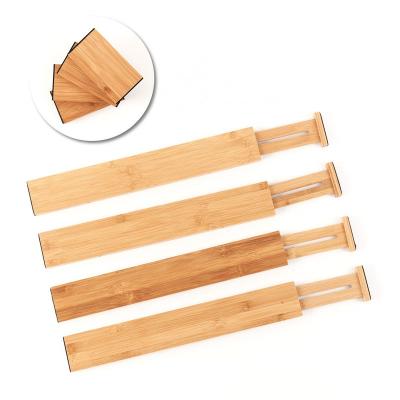 China Modern Hot Selling Organizer Bamboo Kitchen Adjustable Good Quality Expandable Drawer Dividers for sale