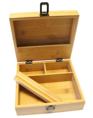 China Bamboo Square Storage Stash Box Storage Container Stash Box for sale