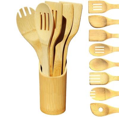 China Viable Product Ideas New 2022 6pcs Spoon Bakeware Set Kitchen Cookware Bamboo Wood Nonstick Sets for sale