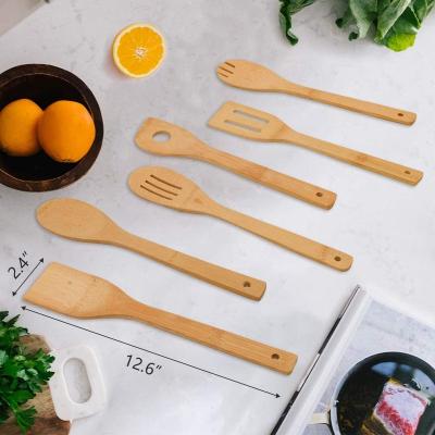 China Traditional Bamboo Wooden Spoons Spatulas Set Kitchen Cookware Set Cookware Sets Kitchen Accessories Other Cooking Tools for sale