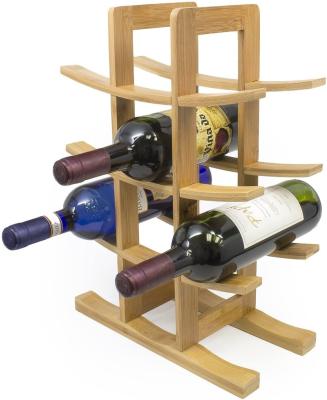 China Foldable Removable Bamboo Wine Cellar Shelves Rack Wine Rack Wine Rack Minimal Wine Rack Wine Rack Display For Living Room for sale