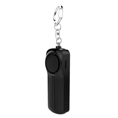 China ABS 130db Personal Alarm Ladies Self Defensive Alarm Chained Anti Wolf Key Alarm With Led Light for sale