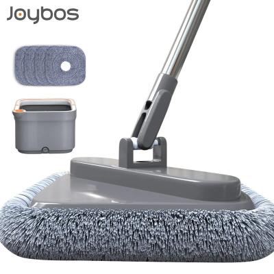 China Joybos Sustainable Broom With Bucket Tornado Dry Cleaning Spin And Go Spinning Broom Decontamination Separation Washing Floor Squeeze Joybos Broom for sale