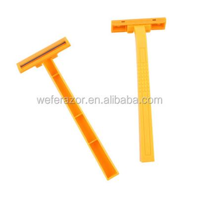 China 2018 popular twin blade disposable razor twin blade without lubricantstrip for sale