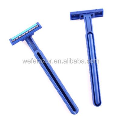 China Wefe Twin Razor Ningbo Blade Highest Quality Stainless Steel Disposable Razor With Band for sale