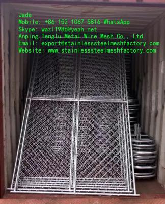 China Galvanized Chain Link Fence/Temporary Fence, Zinc Layer and Metal Wire Bond Very Well for sale