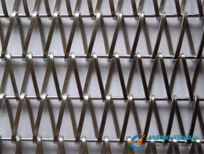 China Balanced Flat Spiral Wire Weave Mesh for Architectural Decoration for sale