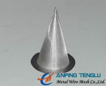 China Stainless Steel Conical Strainers/Mesh Filter With Flat/Sharp Bottom for sale