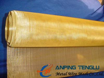 China 50Mesh Plain Weave Brass Wire Mesh, Abrasion Resistance Yellow Copper Wire Cloth for sale