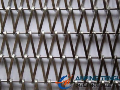 China Spiral Weave Mesh, Flat Spiral Wire + Straight Rod Type, For Curtain for sale