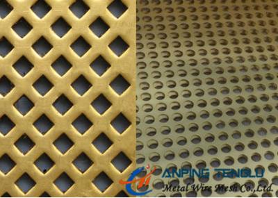 China Brass Perforated Metal Mesh for Decoration & Filter, With High Strength for sale