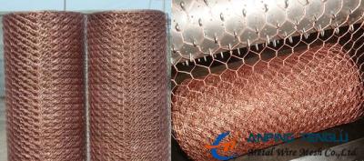 China Brass/Copper Hexagonal Wire Mesh, Mainly Used as Decorative Mesh for sale