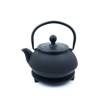 China SJP176 Minimalist Japanese Style Wholesale Cast Iron Teapot Coffee Teapot Warmer Set for sale