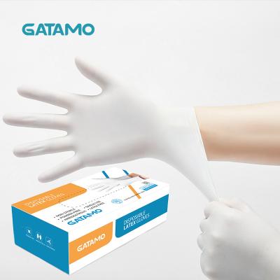 China Durable High Quality White Latex Gloves Cheap Powdered Gloves for sale