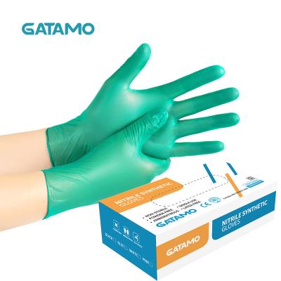 China 9 Mil Wholesale Green SN20 Lab Nitrile Gloves Mechanic Household Food Grade Gloves Hand Powder Cosmetic Gloves Nitrile Free Vinyl for sale