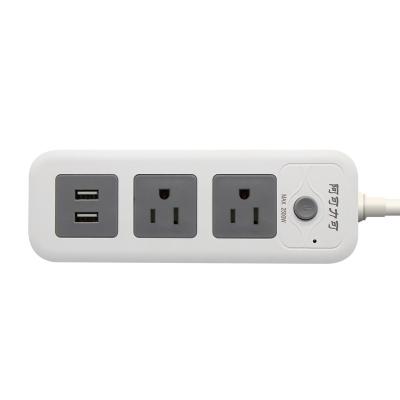 China Multi-Function Towing Power Extension Socket 10A Panel Dual USB Socket Residential/Multi-Purpose/Commercial USA Suppliers for sale