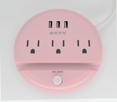 China Residential/Multi-Purpose/Commercial Wall Mounting USB Round Socket + Mobile Phone Bracket Five Hole Switch Socket Supports Customization for sale