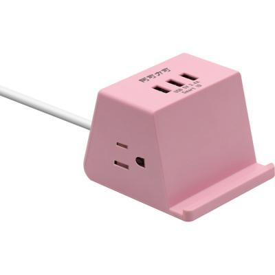 China AC 110V Residential / General Purpose / Commercial US Power Strip USB Outlet With USB Charging And Phone Holder for sale