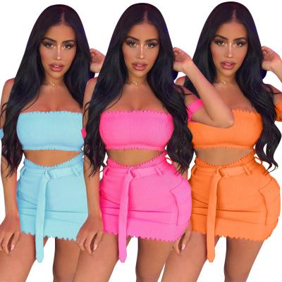 China QUICK DRY 2022 New Product Ideas Off The Shoulder T Shirts Sleeveless Set 2 Piece Shorts Set Sexy Women Two Piece Set Clothing for sale