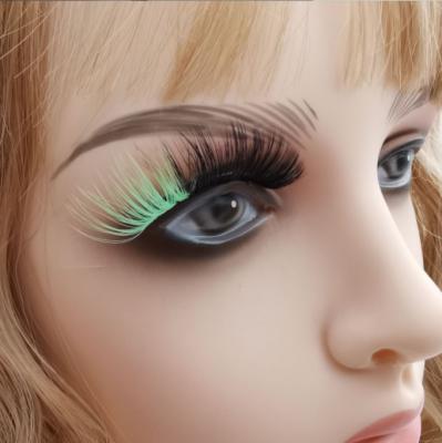 China Dramatic Private Label Glitter Crisscross Colored Lashes 3D Style 25mm False Eyelashes Deep Curl Volume for sale