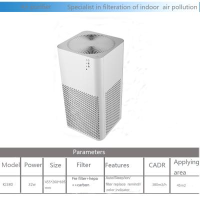 중국 CE/ROHS ABS 380m3/H 50m2 Cadr Rating Air Purifier 판매용