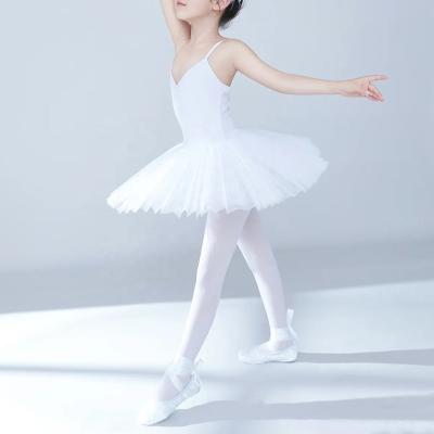 China Solid Opaque Spandex Breathable White Nylon Dance Pantyhose Girls Dance Pantyhose Kids for sale