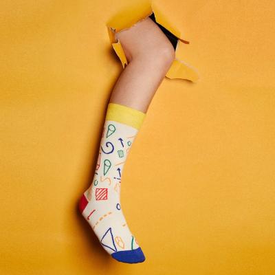 China Viable Geometric Pattern Funny Creative Socks Handle Female Socks for sale