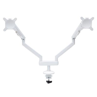 China Best China low price aluminum adjustable computer holder double monitor arm on table for sale