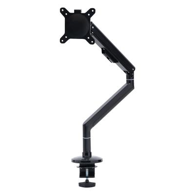 China New custom design aluminum adjustable computer holder black stable single monitor arm for sale