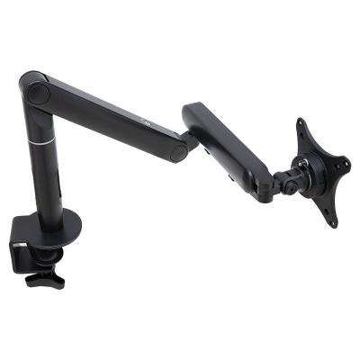 China Heavy Duty Computer Stand Aluminum Black Adjustable Flexible Monitor Arm Mounting Bracket for sale