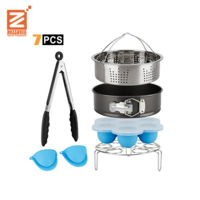 China Viable Amazon Hot Selling 7 Pcs Instant Pot Accessories Set With Steam Basket Egg / Bites Mold And Etc. for sale