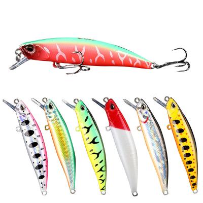 China Hard Top Right 11g 75mm Plastic Craft M052 Sea Fishing Minnow Bait Hard Lure Saltwater Sinking Minnow M052 for sale