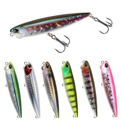 China 14.3g 100mm Plastic Top Right Floating Pencil PE078 Hard Baits Tackle Fishing Pencil Floating Lures for sale