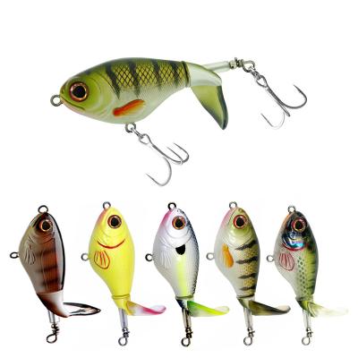 China 17g 75mm RPE066 Artificial Topwater Plastic Right Hand Fishing Lure Hard Bait Soft Spinning Snap Tail Hard Lures for sale