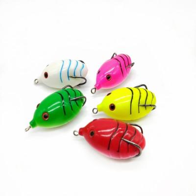 China Fishing Activity 12g 5.5cm Sf009 Soft Egg Top Right Outdoor Frog Lure Wholesales Newest Silicone Handmade Frog Fishing Floating Lure for sale