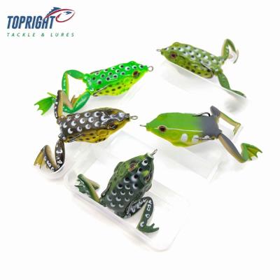 China Sf007 Soft Top Right Outdoor Fishing Activity 15g 5.5cm Frog Lure Artificial Lure Frog Fishing Saltwater Bait Soft Baits for sale