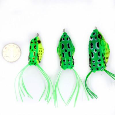 China Outdoor Fishing Activity Top Right Base Soft Frog Sf001 Lure Handmade Artificial Frog Fishing Lure New Top Soft Water Bait for sale